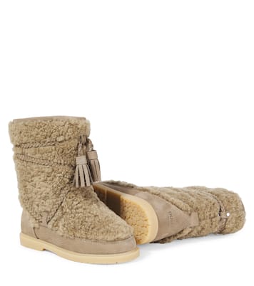 Myril fringed shearling boots   | Donsje