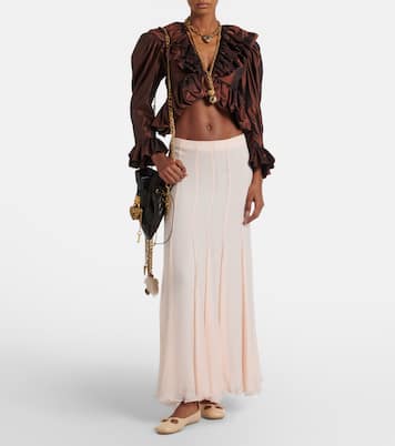 Top raccourci en soie | Chloé