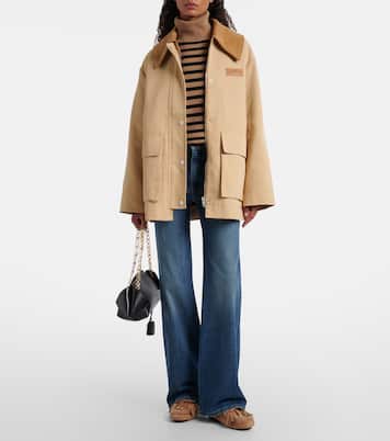 Segelschuhe Manon aus Veloursleder mit Shearling | Jimmy Choo