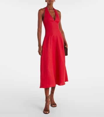 Midikleid Marais aus Leinen | Faithfull