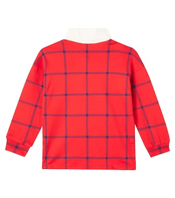 x E.T. checked cotton polo sweater | Mini Rodini