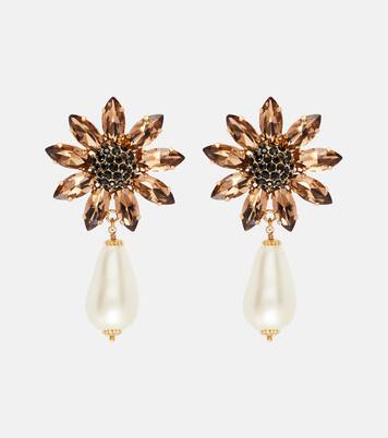 Re-Edition embellished clip-on earrings | Dolce&Gabbana