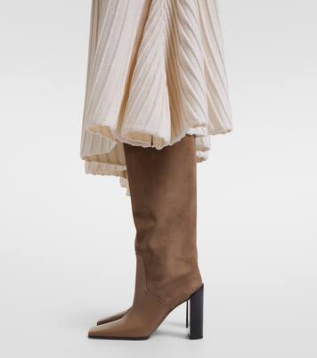 Leather knee-high boots | Alaïa