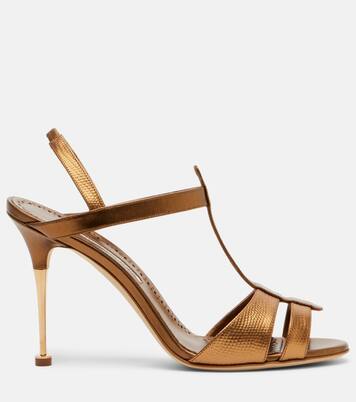 Retaux 105 leather slingback sandals | Manolo Blahnik