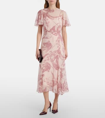 Printed silk midi dress | Erdem