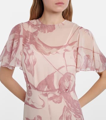 Printed silk midi dress | Erdem