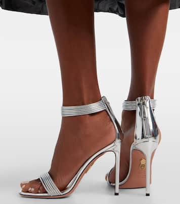 Sandales Sway en cuir métallisé | Aquazzura