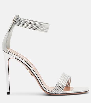 Sandales Sway en cuir métallisé | Aquazzura