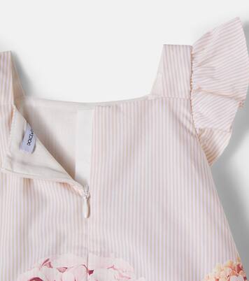 Baby striped cotton dress and bloomers set | Dolce&Gabbana Kids