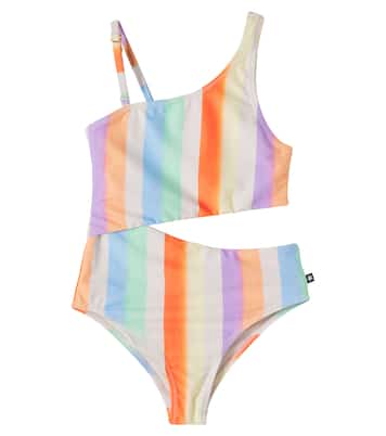Naan cutout striped swimsuit  | Molo