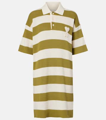 Ami de Cœur striped cotton polo dress | Ami Paris