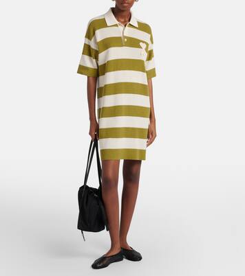 Ami de Cœur striped cotton polo dress | Ami Paris
