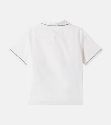 Chemise Steve brodée en popeline de coton | Bonpoint