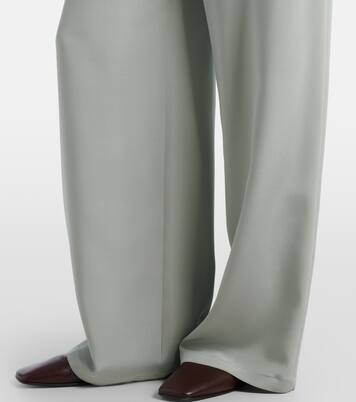 Pantalon ample en satin de soie mélangé | Max Mara