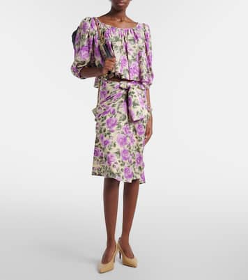 Bedrucktes Top aus Seide | Chloé