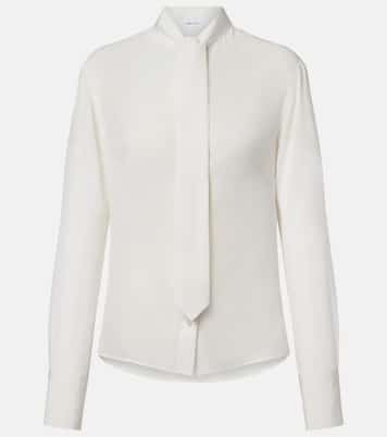 Tie-neck crêpe de chine blouse | McQueen