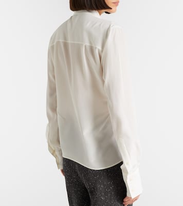 Tie-neck crêpe de chine blouse | McQueen