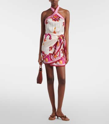 Manon印花缎布迷你连衣裙 | Poupette St Barth