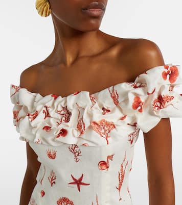 Robe Jardin imprimée en lin | Agua by Agua Bendita