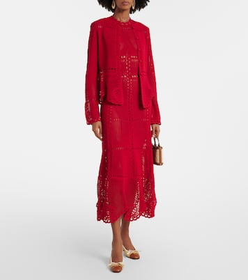 Cotton crochet minidress | Erdem