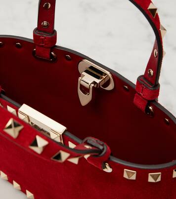 Rockstud Mini suede tote bag | Valentino Garavani