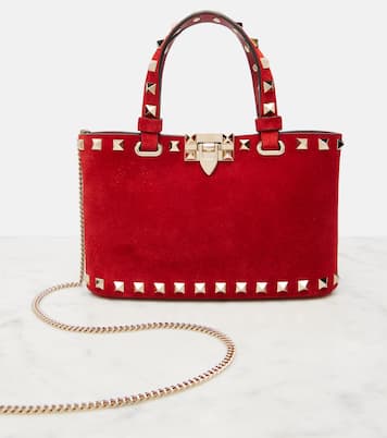 Rockstud Mini suede tote bag | Valentino Garavani
