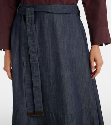 Belted denim midi skirt | 'S Max Mara
