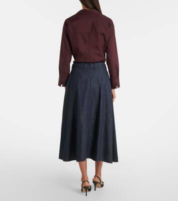 Belted denim midi skirt | 'S Max Mara