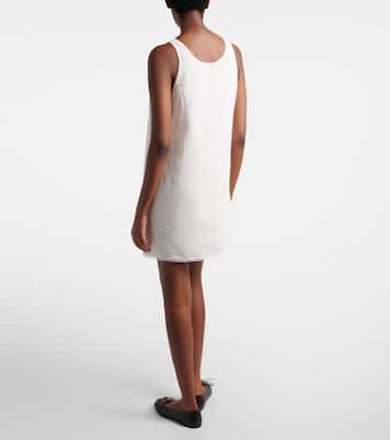 Embroidered linen minidress | Prada