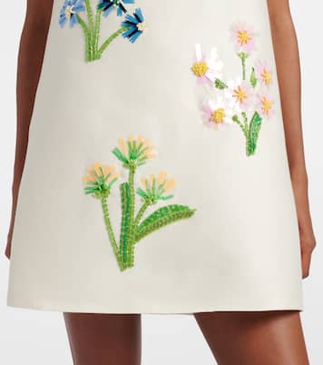 Robe Leia en laine et soie à ornements | Leo Lin