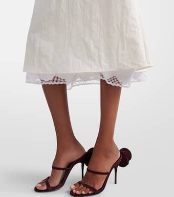 Lace-trimmed silk-blend midi skirt | Magda Butrym