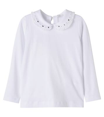 Embellished cotton-blend jersey T-shirt | Monnalisa