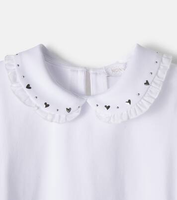 Embellished cotton-blend jersey T-shirt | Monnalisa