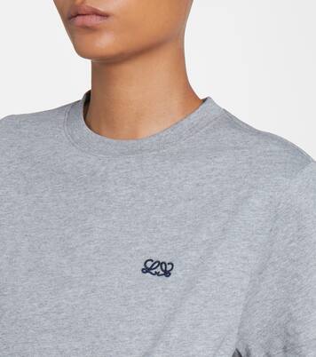 Double L draped cotton jersey T-shirt | Loewe
