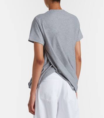 Double L draped cotton jersey T-shirt | Loewe