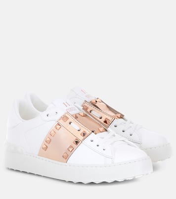 Valentino Garavani Rockstud Untitled leather sneakers | Valentino Garavani
