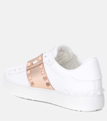 Valentino Garavani Rockstud Untitled leather sneakers | Valentino Garavani