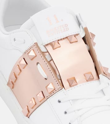 Valentino Garavani Rockstud Untitled leather sneakers | Valentino Garavani