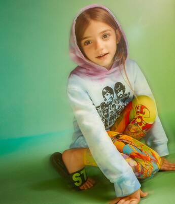 x The Beatles – Sweat-shirt à capuche tie & dye en coton | Stella McCartney Kids