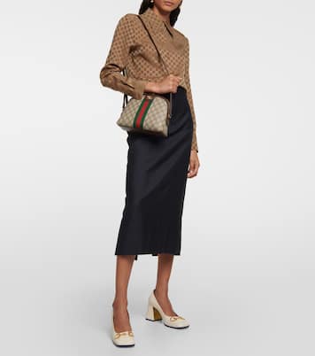 Ophidia Small canvas shoulder bag | Gucci