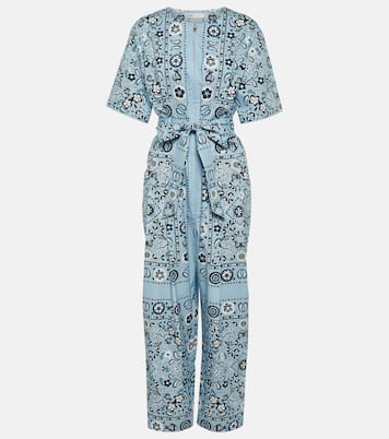 Printed cotton jumpsuit | Tory Burch