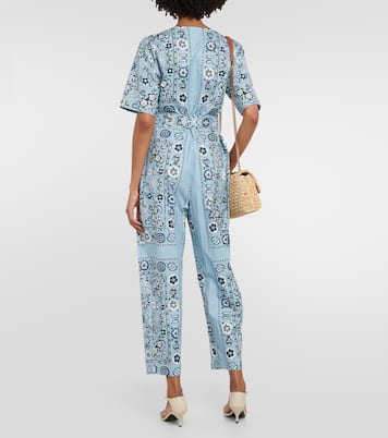 Printed cotton jumpsuit | Tory Burch