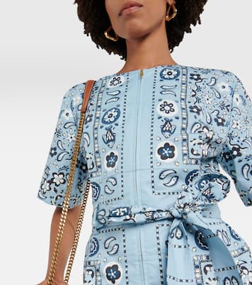 Printed cotton jumpsuit | Tory Burch