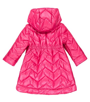 Chevron-quilted padded coat | Monnalisa