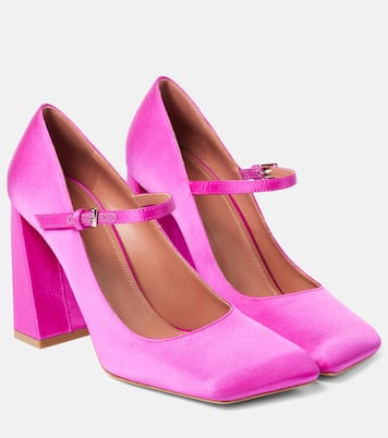 Mary-Jane-Pumps Charlotte 95 aus Satin | Amina Muaddi