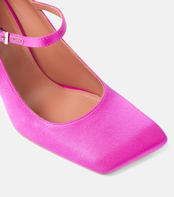 Mary-Jane-Pumps Charlotte 95 aus Satin | Amina Muaddi