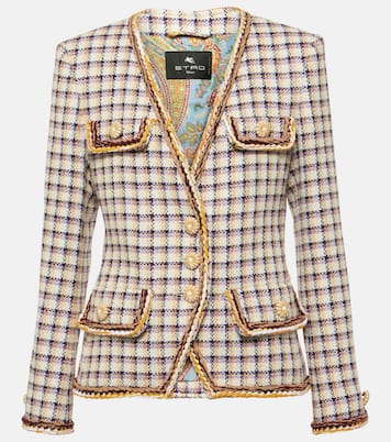 Checked cotton-blend jacket | Etro