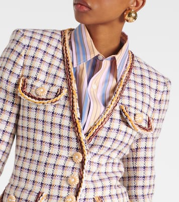 Checked cotton-blend jacket | Etro
