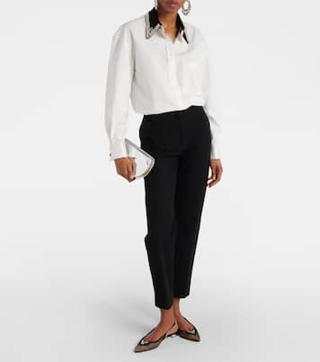 Forbidden Love mesh and suede slingback flats | Aquazzura