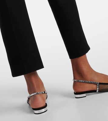 Forbidden Love mesh and suede slingback flats | Aquazzura